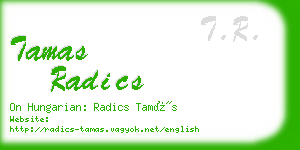 tamas radics business card